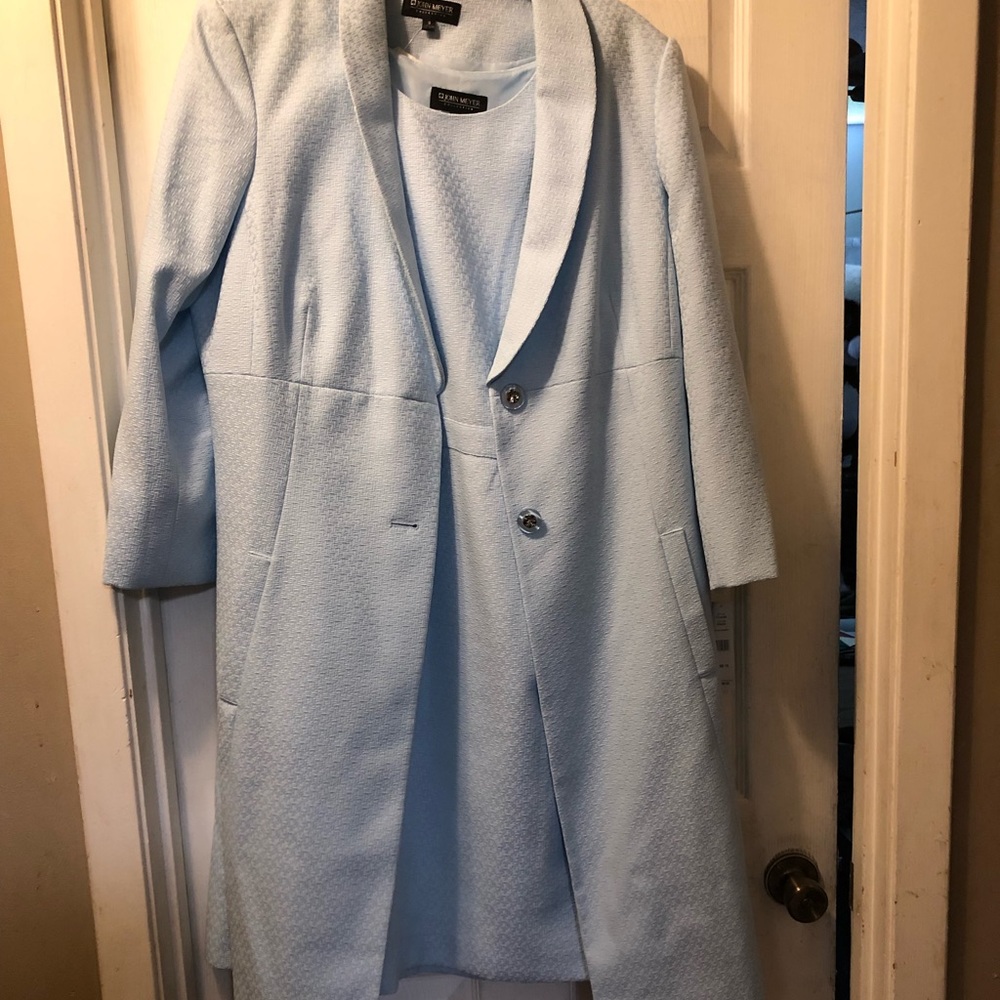 Light Blue Dress and Coat